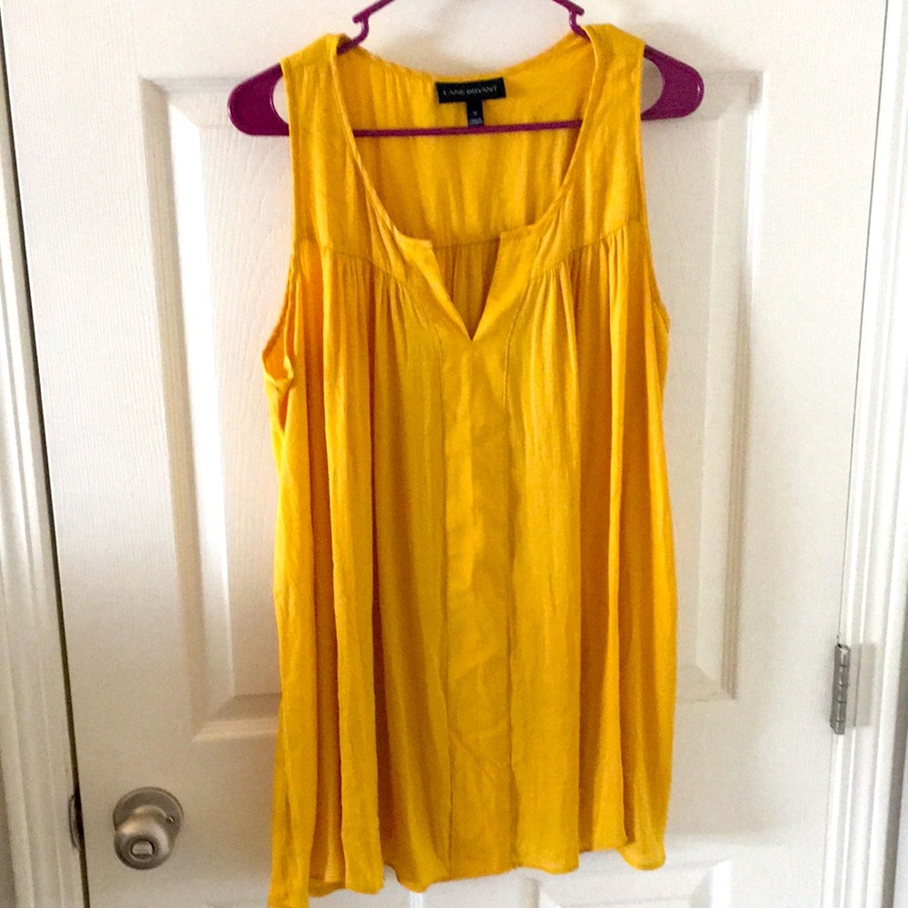 Mustard flowy tank top